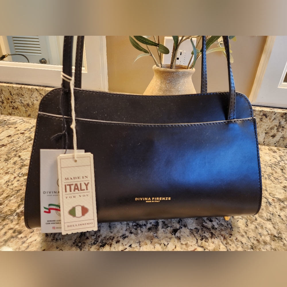 Made in Italy leather shoulder bag purse